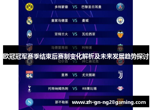 欧冠冠军赛季结束后赛制变化解析及未来发展趋势探讨 欧冠冠军赛季结束后赛制变化解析及未来发展趋势探讨